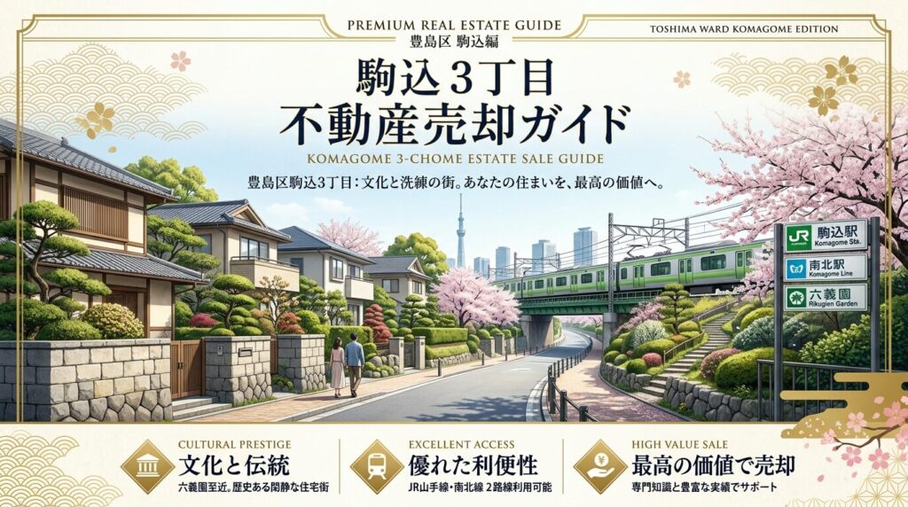 駒込3丁目の不動産売却ガイド｜相場・税金・費用【2026年版】