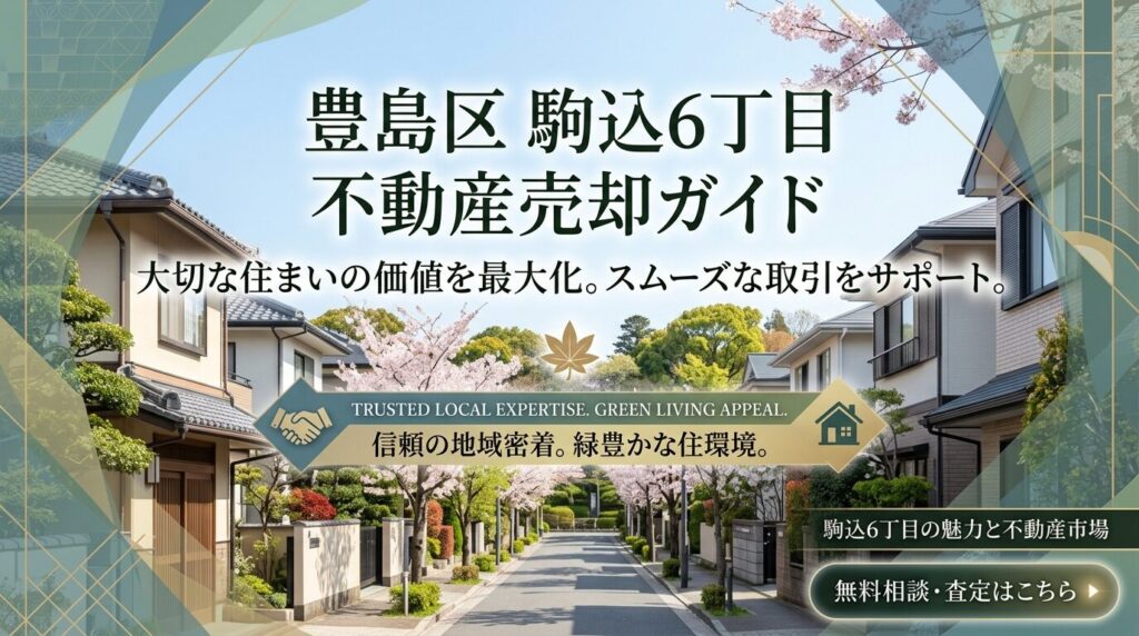 【駒込6丁目】不動産売却ガイド｜相場・税金・費用・流れ【2026年版】
