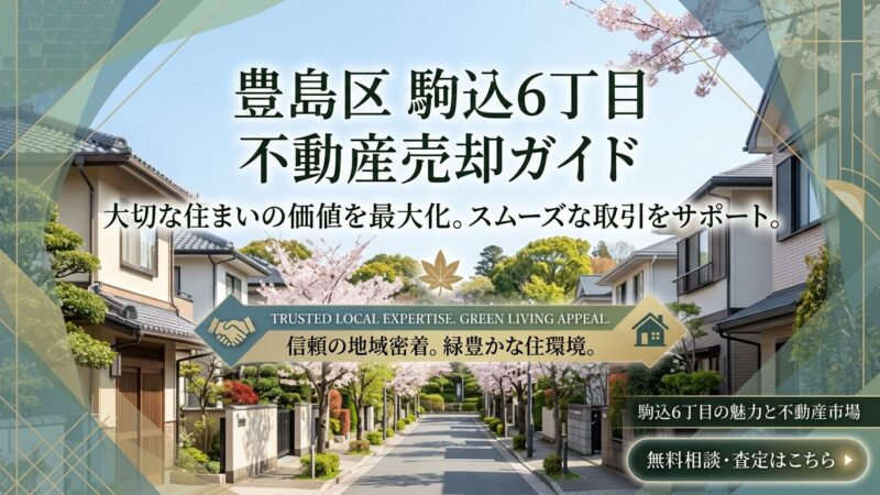 【駒込6丁目】不動産売却ガイド｜相場・税金・費用・流れ【2026年版】
