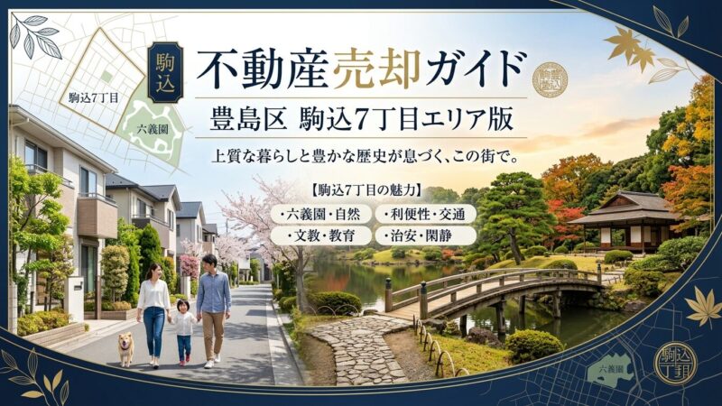 駒込7丁目の不動産売却ガイド｜相場・税金・費用【2026年版
