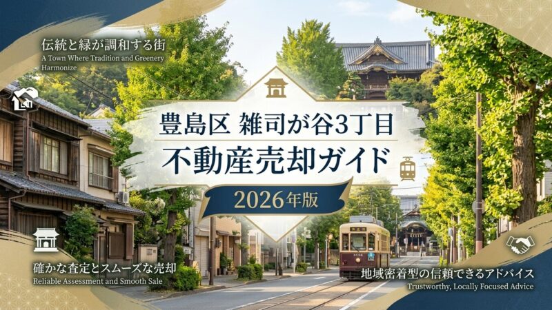 雑司が谷3丁目の不動産売却ガイド｜相場・税金・費用【2026年版】