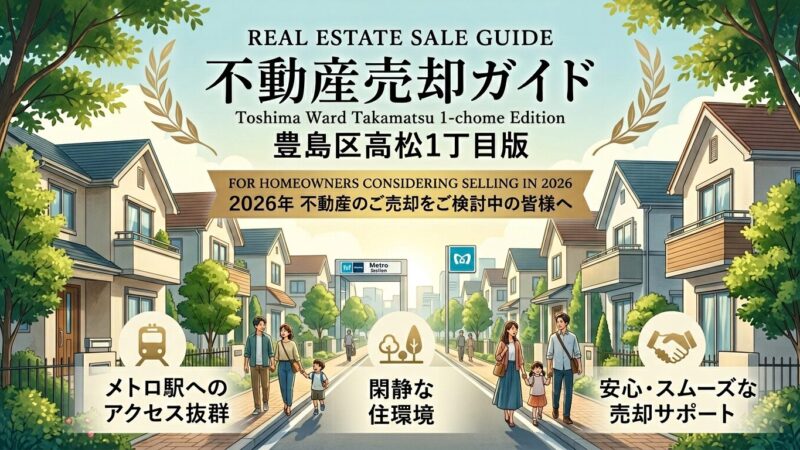 高松1丁目の不動産売却ガイド｜相場・税金・費用【2026年版】