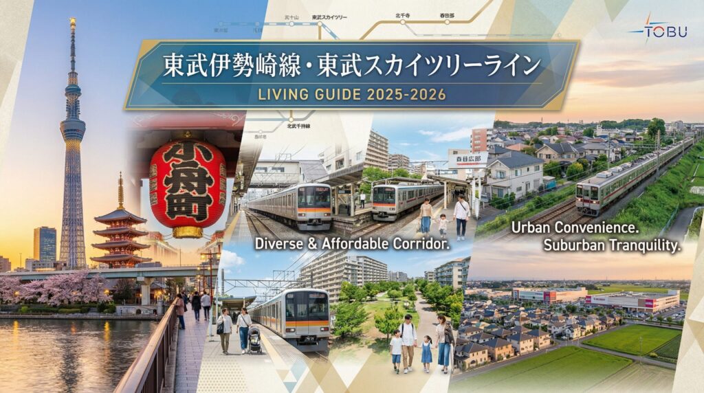 東武伊勢崎線(東武スカイツリーライン)沿線の住みやすさ・家賃相場ガイド|おすすめ駅5選と通勤事情【2026年版】