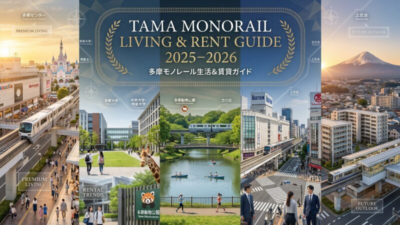 多摩モノレール沿線の住みやすさ完全ガイド｜家賃相場・通勤時間・おすすめ駅TOP5【2026年版】