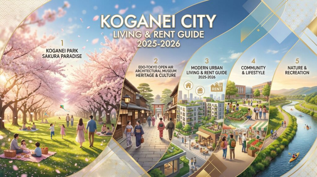 小金井市の住みやすさ完全ガイド｜家賃相場・交通・子育て・再開発【2026年版】