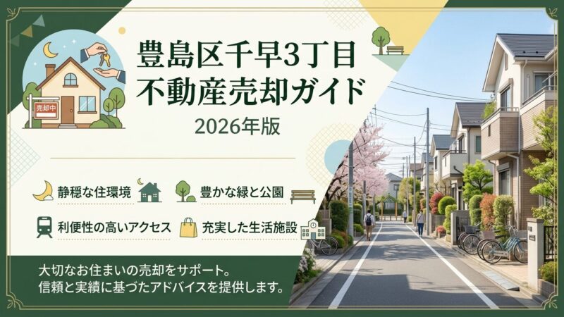 千早3丁目の不動産売却ガイド｜相場・税金・費用【2026年版】