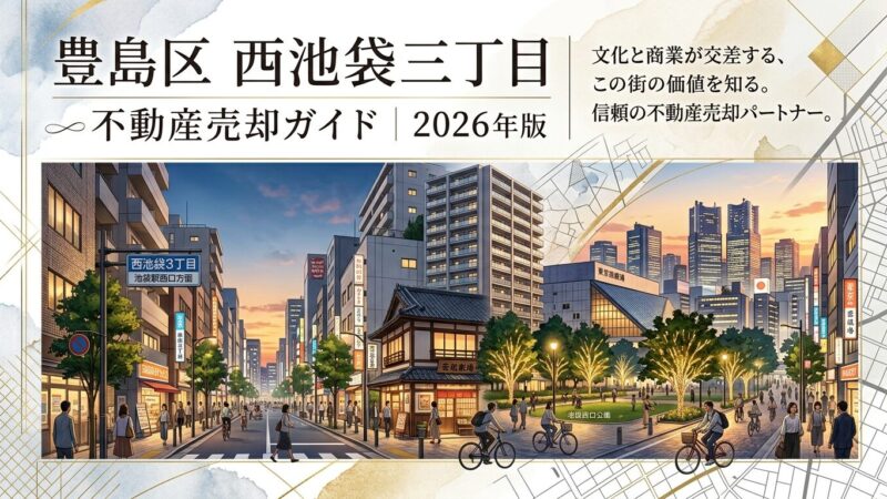 西池袋3丁目の不動産売却ガイド｜相場・税金・費用・流れ【2026年版】