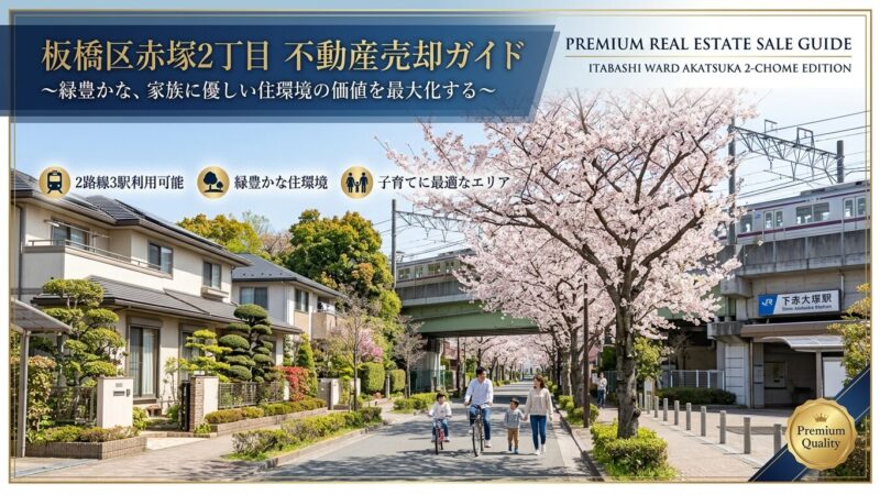 板橋区赤塚2丁目 不動産売却ガイド｜相場・税金・費用・流れ【2026年版】