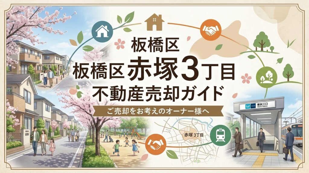 板橋区赤塚3丁目 不動産売却ガイド｜相場・税金・流れ【2026年版】