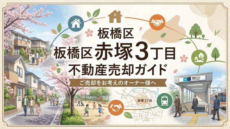 板橋区赤塚3丁目 不動産売却ガイド｜相場・税金・流れ【2026年版】