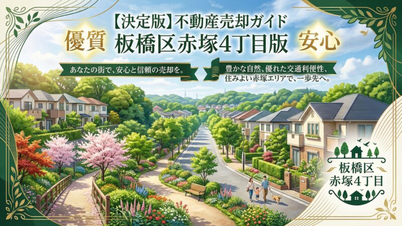 板橋区赤塚4丁目 不動産売却ガイド｜相場・税金・費用【2026年版】