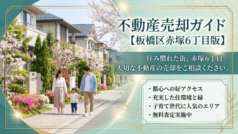板橋区赤塚6丁目 不動産売却ガイド｜相場・税金・費用・流れ【2026年版】