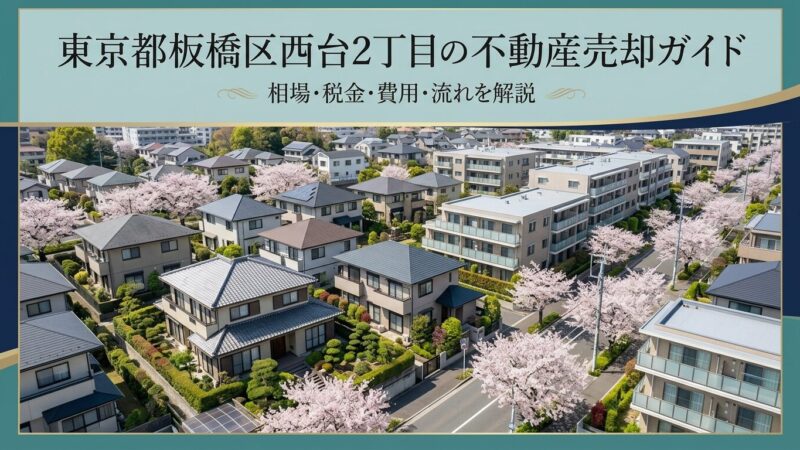 板橋区西台2丁目 不動産売却ガイド｜相場・税金・費用・流れ