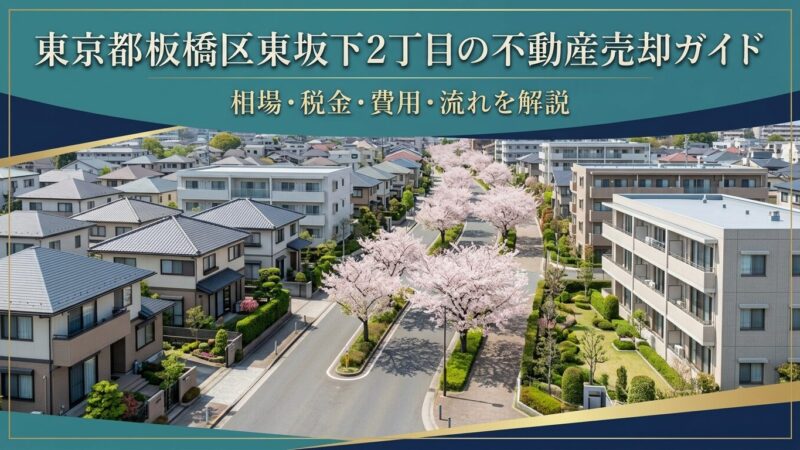 板橋区東坂下2丁目 不動産売却ガイド｜相場・税金・流れ