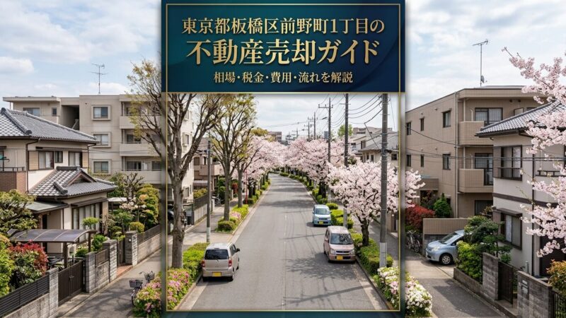 東京都板橋区前野町1丁目 不動産売却完全ガイド｜相場・税金・費用・流れ
