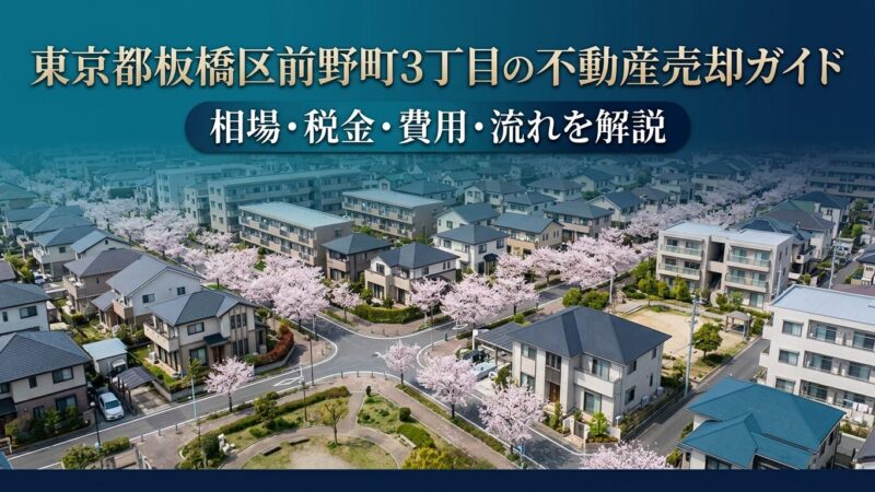 板橋区前野町3丁目 不動産売却ガイド｜相場・税金・費用・流れ