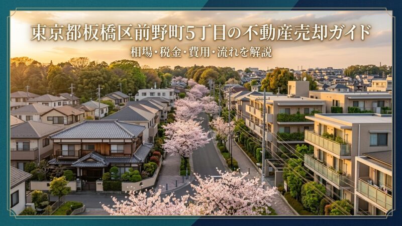 板橋区前野町5丁目 不動産売却ガイド｜相場・税金・流れ