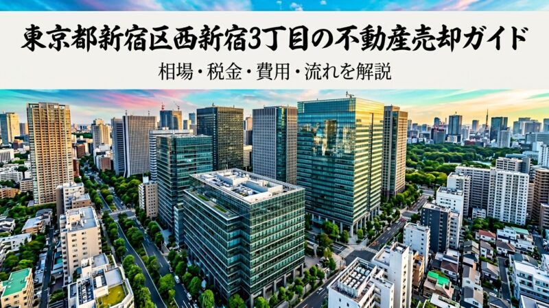 西新宿2丁目 不動産売却ガイド｜相場・税金・費用・流れ