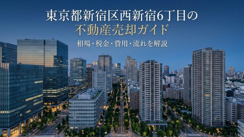 西新宿6丁目 不動産売却ガイド｜相場・税金・費用・流れ