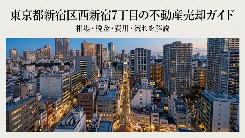 西新宿7丁目 不動産売却ガイド｜相場・税金・費用・流れ