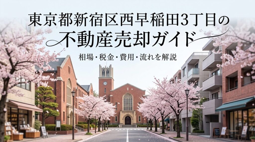 西早稲田3丁目 不動産売却ガイド｜相場・税金・費用・流れ