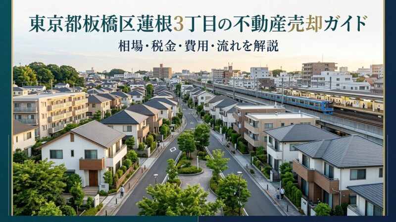 板橋区蓮根3丁目 不動産売却ガイド｜相場・税金・費用・流れ