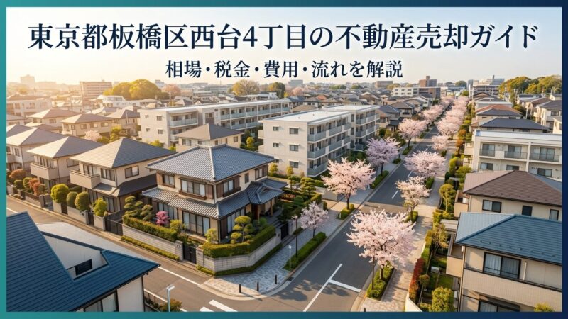 板橋区西台4丁目 不動産売却ガイド｜相場・税金・費用・流れ