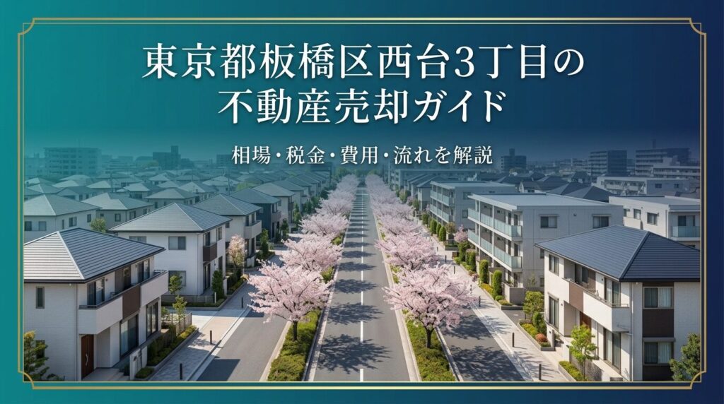 板橋区西台3丁目 不動産売却ガイド｜相場・税金・流れ