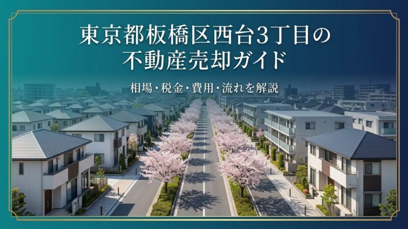 板橋区西台3丁目 不動産売却ガイド｜相場・税金・流れ