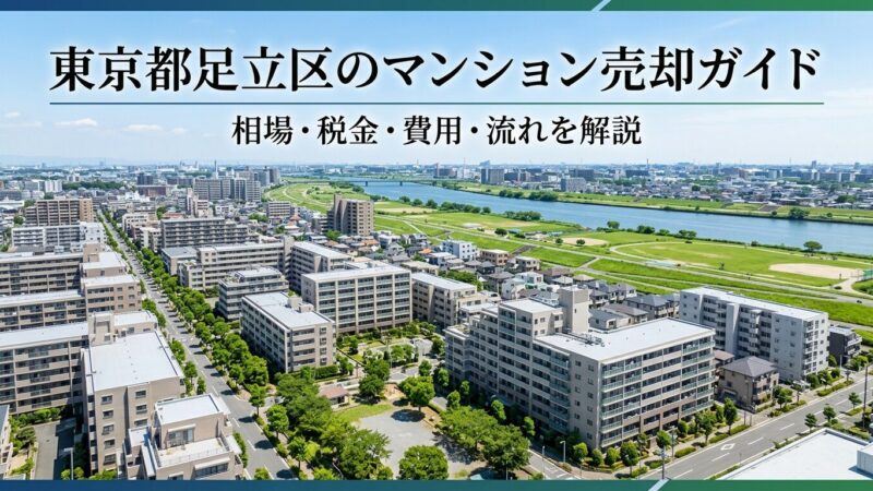 東京都足立区のマンション売却ガイド｜相場・税金・費用・流れ