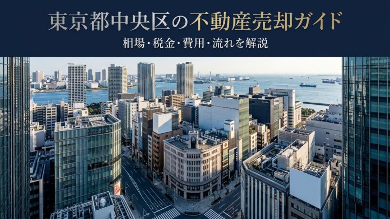 東京都中央区の不動産売却ガイド｜相場・税金・費用・流れ