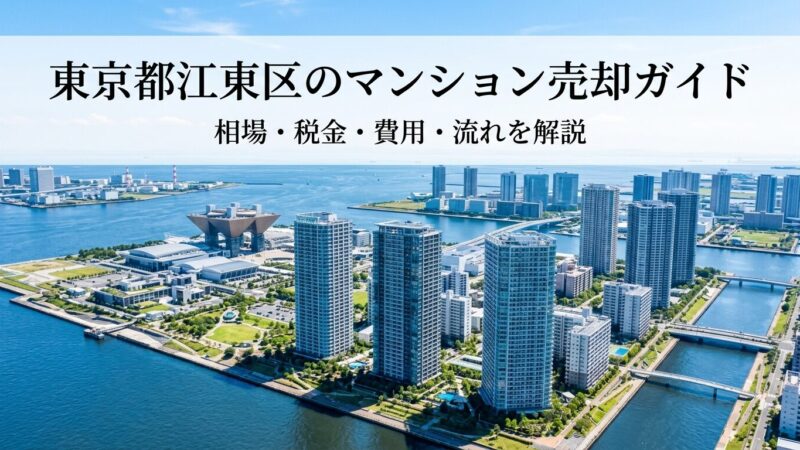 東京都江東区のマンション売却ガイド｜相場・税金・費用・流れ