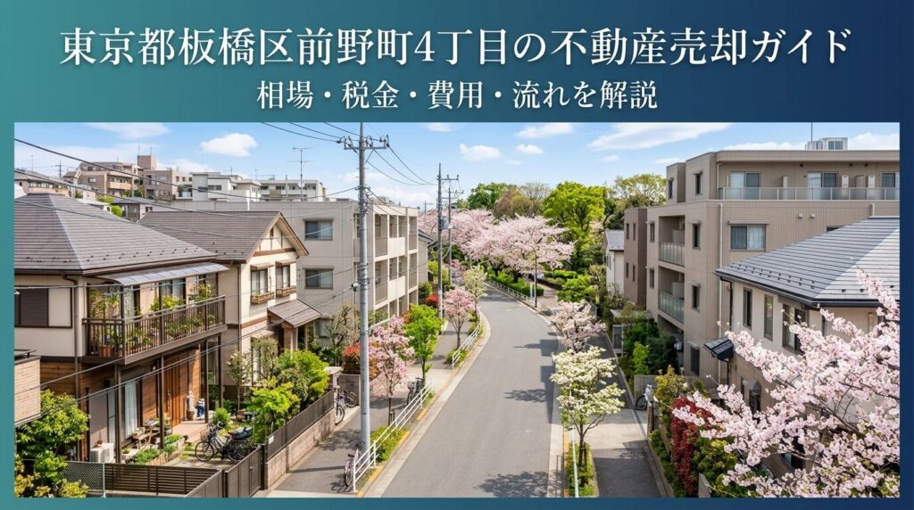 板橋区前野町4丁目 不動産売却ガイド｜相場・税金・費用