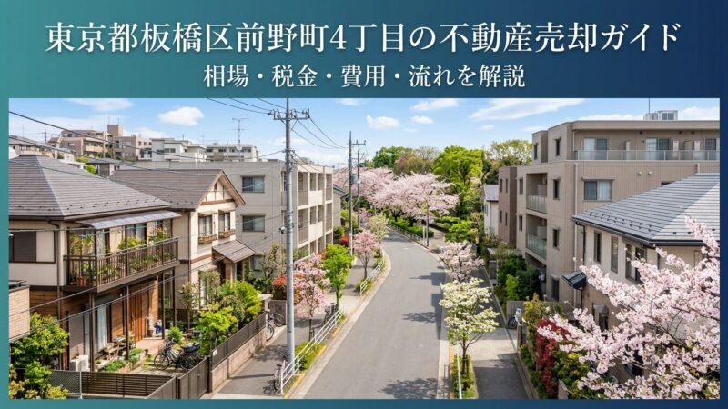板橋区前野町4丁目 不動産売却ガイド｜相場・税金・費用