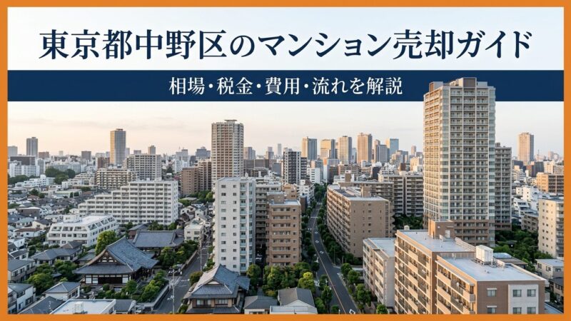 東京都中野区のマンション売却ガイド｜相場・税金・費用・流れ