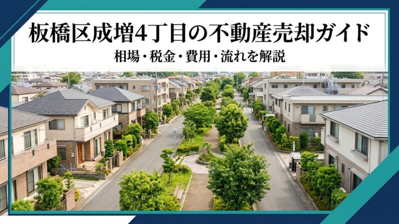板橋区成増4丁目 不動産売却ガイド｜相場・税金・費用・流れ