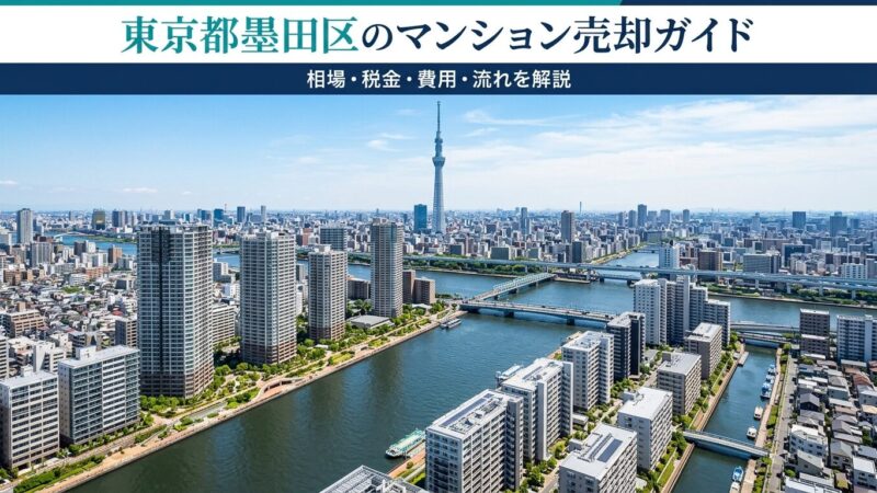 東京都墨田区のマンション売却ガイド｜相場・税金・費用・流れ