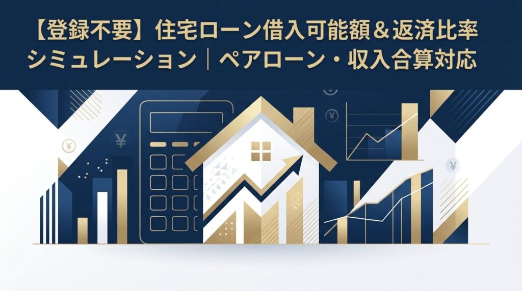 【登録不要】住宅ローン借入可能額＆返済比率シミュレーション｜ペアローン・収入合算対応