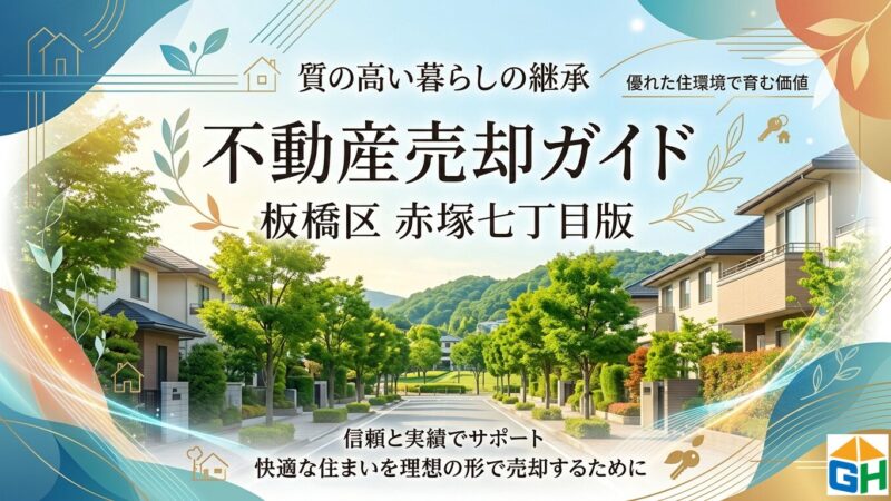 板橋区赤塚7丁目の不動産売却ガイド｜相場・税金・費用【2026年版】