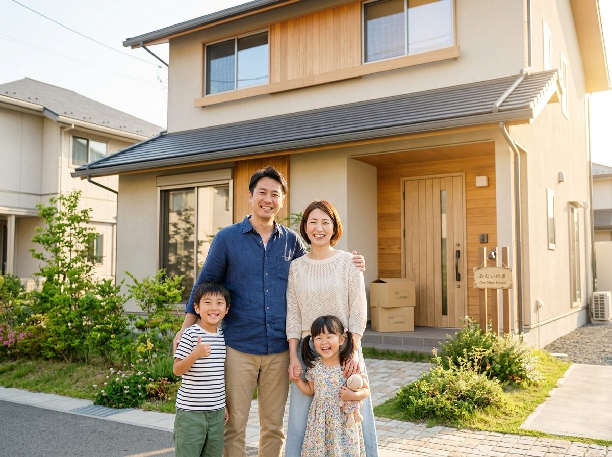 新しい住まいへの住み替えを検討するファミリー