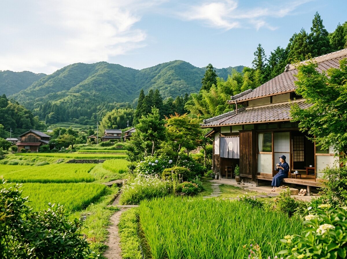 緑豊かな地方の田園風景 - 新しい暮らしへの移住