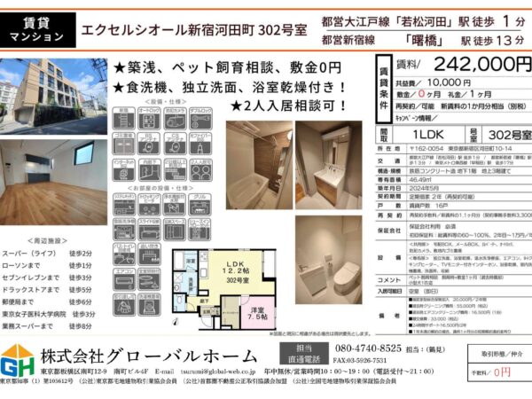 エクセルシオール新宿河田町302号室