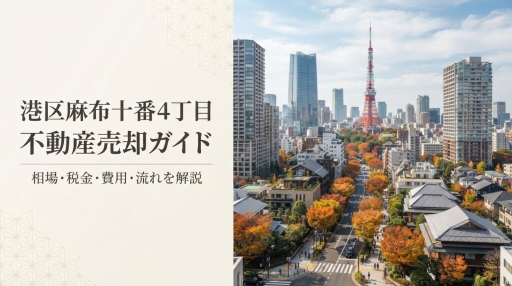 麻布十番4丁目 不動産売却ガイド｜相場・税金・費用・流れ
