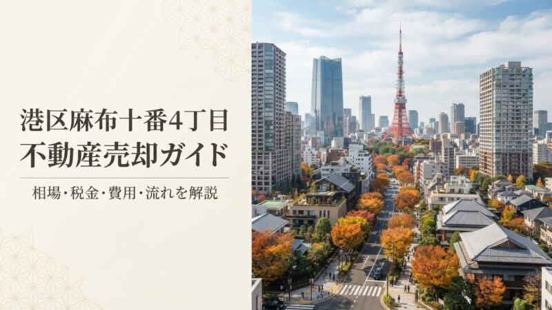 麻布十番4丁目 不動産売却ガイド｜相場・税金・費用・流れ