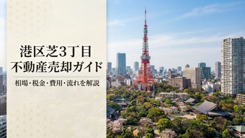 港区芝3丁目 不動産売却ガイド｜相場・税金・費用