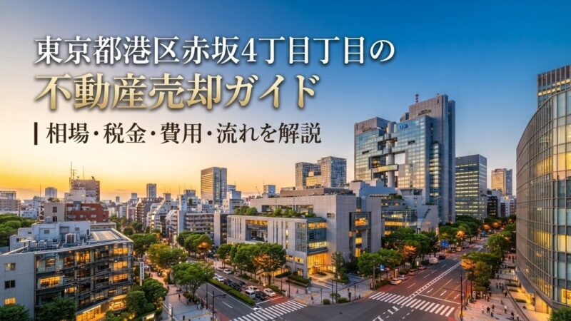 港区赤坂4丁目 不動産売却完全ガイド｜相場・税金・費用