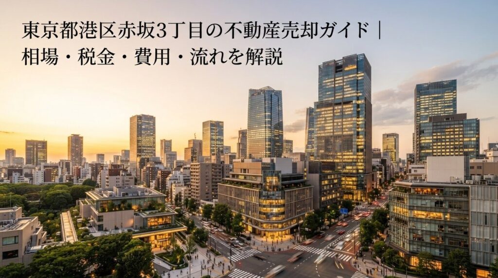港区赤坂3丁目 不動産売却ガイド｜相場・税金・費用・流れ